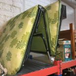 A garden lounger with seat cover Live bidding available via our website, if you require P&P please
