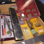 A box of drawing sets etc Live bidding available via our website, if you require P&P please read