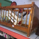 A vintage cot and childrens push along toy Live bidding available via our website, if you require