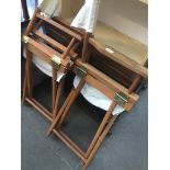 A pair of directors chairs and a bergere back chair Live bidding available via our website, if you