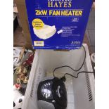 An electric heater and a Goodmans CD player Live bidding available via our website, if you require