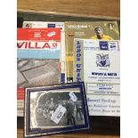 A small quantity of football programmes and a photograph - Leeds, etc. Live bidding available via