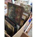 A box of pictures Live bidding available via our website, if you require P&P please read important