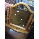 A pine dressing table swing mirror Live bidding available via our website, if you require P&P please