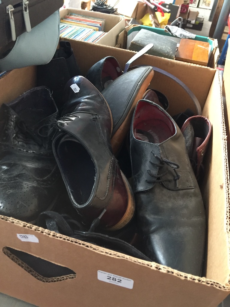 A box of shoes.