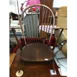 An Ercol spindle back armchair