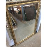 Gold framed mirror