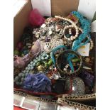 A box of costume jewellery