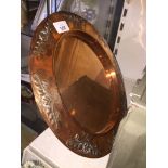Art Nouveau copper circular tray