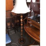 A turned column standard lamp