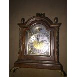 A vintage Dutch Warmink Wuba mantel clock with key