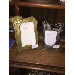 2 vintage art nouveau style lady photo frames.