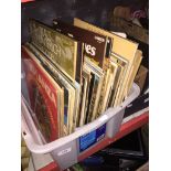 A box of LPs