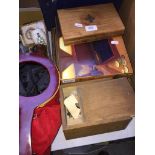 Aynsley cakestand, wooden jigsaw, tray and two coin boxes