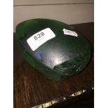 Green glass door stop