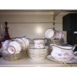 Paragon Victoriana Rose china with Royal Albert tuteen and gravy boat