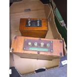 2 vintage wooden resistors