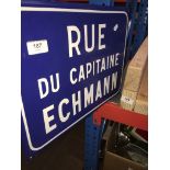 A French road sign, 40x30cm.