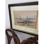After David Young Cameron, 'Perth Bridge', Etching, signed lower right, 17cm x 26cm, framed and