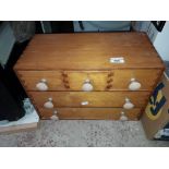 A 5 drawer wooden cabinet