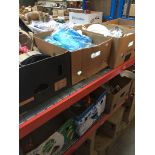 8 boxes of misc household items, kitchenware, ornaments, pottery, glass, etc