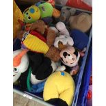 Box of cuddly toys