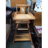 A vintage ergonomic high chair