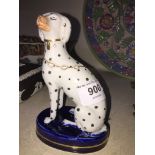 Small 19th century Staffordshire greyhound