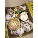 Small box of ceramics