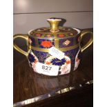 Royal Crown Derby two handled pot and cover. UK P&P £12+VAT