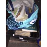 A box and a bag of books
