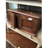 An empty burr walnut three drawer cutlery canteen