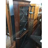 A 19th century mahogany glazed corner display cabinet, H197cm.