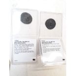 2 ancient coins