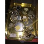 Tray of vintage costume jewellery