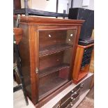A 19th century mahogany dwarf bookcase, width 84cm, depth 28cm & height 107cm.