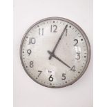 An International Time Recording Clock Co round wall clock, diam. 33cm.