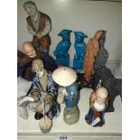 Various Chinese figures etc.