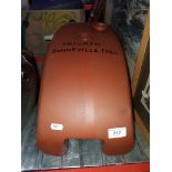 A Triumph Bonneville T140 petrol tank