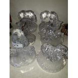 Six moulded glass animal paperweights