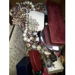 Large box of costume jewellery