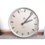An International Time Recording Clock Co Ltd round electric wall clock, diam. 50cm.