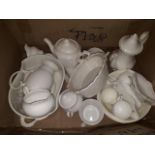 Box of white pottery