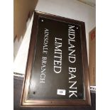 Metal sign - Midland Bank Ainsdale
