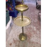 A brass smokers stand