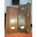 2 vintage leather suitcases