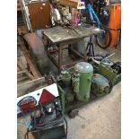 A table saw, an air compressor, and a welder - all AS FOUND