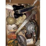 A box of collectables and curious