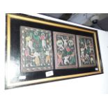 Nigerian tapestry in frame