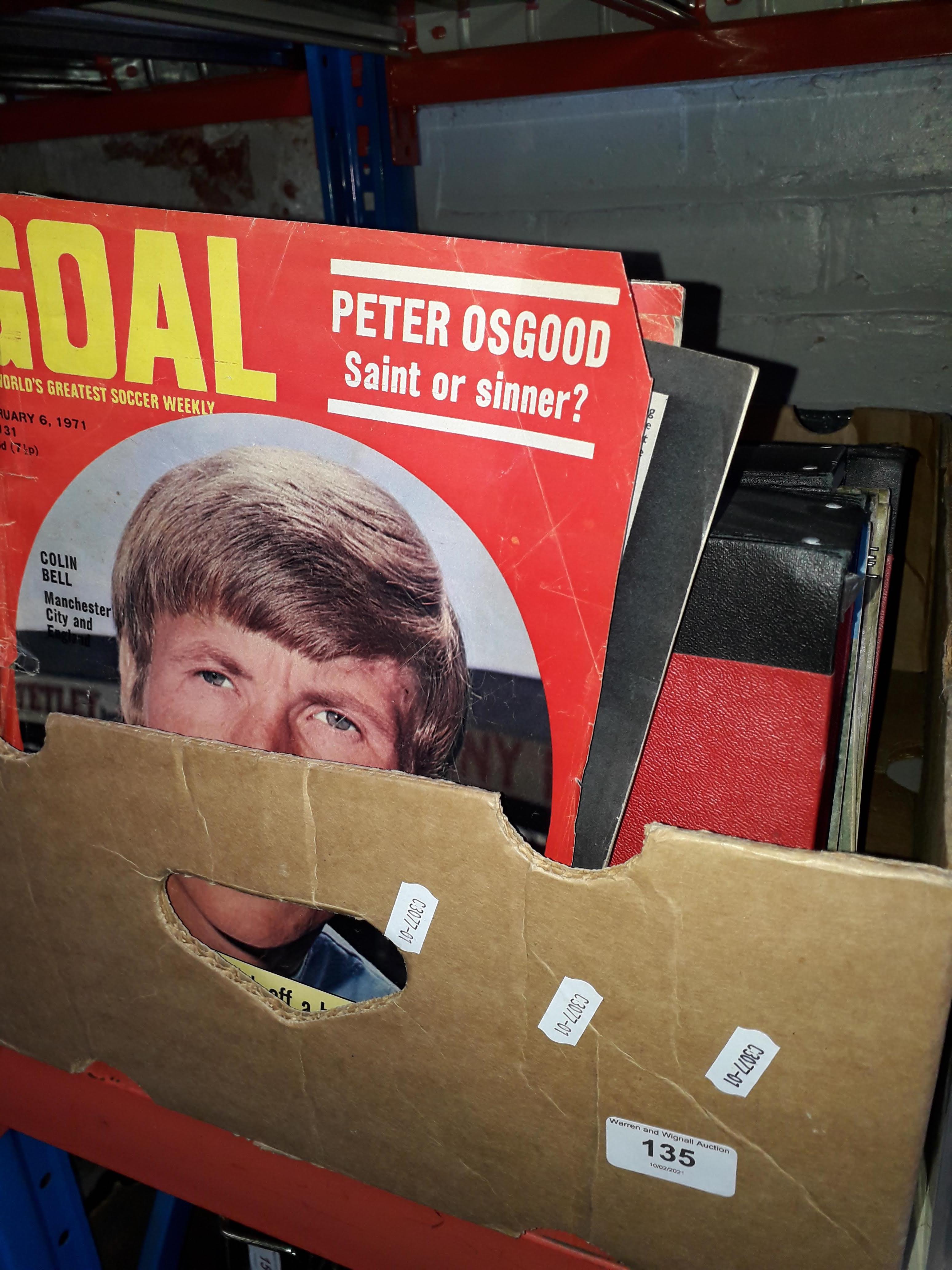 5 folders of 1970's Goal magazines